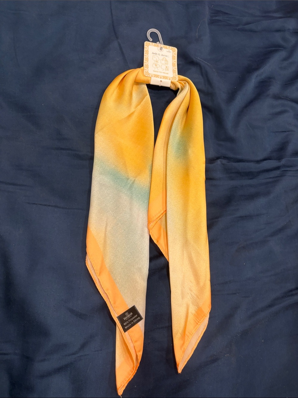 Women's Orange Gradient Silk Scarf